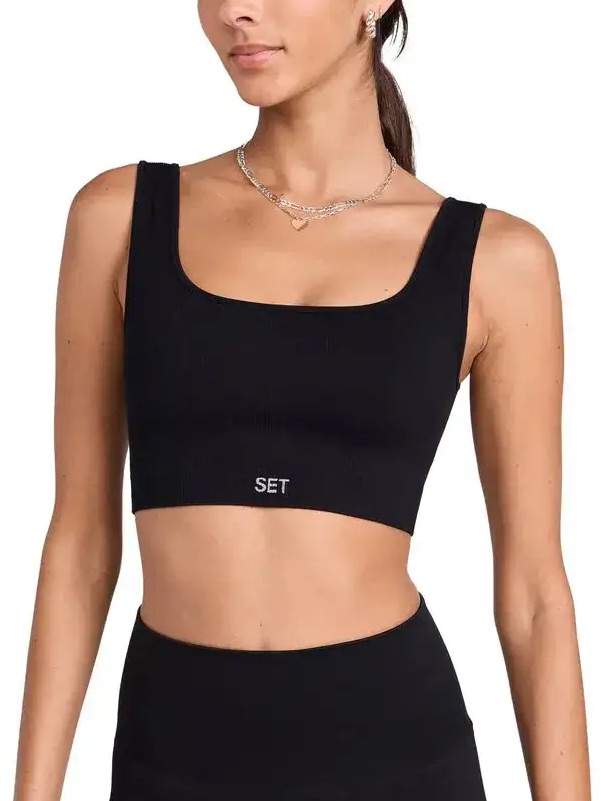 Set Active Sculptflex Box Cut Bra - Onyx